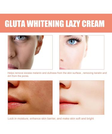 Kwiphiny Gluta Whitening Lazy Cream Orange Exfoliating Whitening Gel Gluta Whitening Facial Cream Whitening Facial Cream Lotion Moisturizing Lazy Cream 2pcs - Buy Online on GoSupps.com