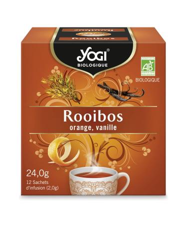 Yogi Yogi Organic Rooibos 100% Organic Orange and Vanilla Infusion 12 Heat Sealed Sachets and No Staples 1 Box 24g