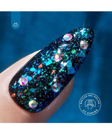 beetles Gel Polish 15ML Reflective Glitter Gel Polish No Wipe Top Coat Glitter Gel Polish Iridescent Glossy Shiny Gel Nail Polish Sparkle Soak Off UV Led Nail Manicure DIY Home Salon - Buy Online on GoSupps.com