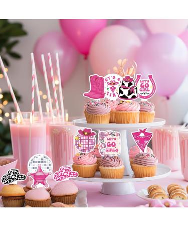 yoomod 36PCS Cowgirl Cupcake Toppers - Western Cowgirl Party Decorations Let's Go Girls Pink Disco Cowgirl Bachelorette Party Rodeo Birthday Valentines Day Party Supplies 12 Styles Cowgirl-36PCS - Buy Online on GoSupps.com