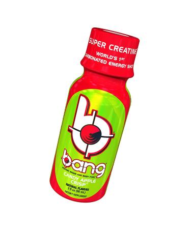 Bang Energy Shots Candy Apple Crisp 3 Fl Oz (Pack of 12) | Carbonated Energy Shot with Super Creatine - Buy Online on GoSupps.com