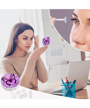 Purple Butterfly Contact Lens Case - Travel-Friendly Lens Care Box - Buy Online on GoSupps.com
