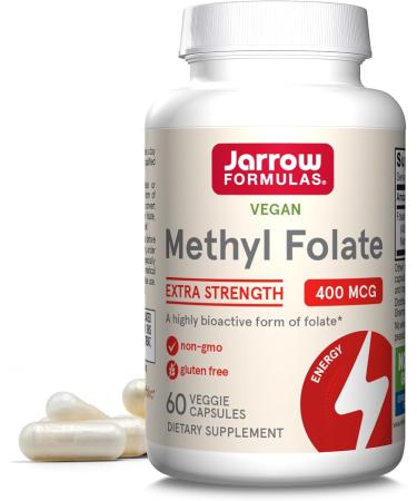 Jarrow Methyl B-12 1000mcg 100 Chewables & Methyl Folate 400mcg 60 Veggie Capsules Bundle for Cellular Energy Brain Cardiovascular & Neurologic Health Support 100 Count (Pack of 1) Supplement + Supplement 60 Veggie Capsu  - Buy Online on GoSupps.com