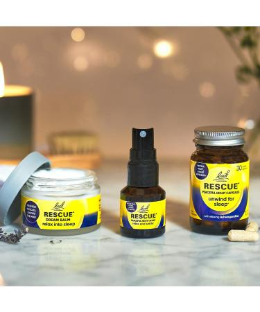 Nelsons Rescue Peaceful Night Duo - 30 Vegan Capsules & Sugar-Free Oral Spray for Restful Sleep - Buy Online on GoSupps.com