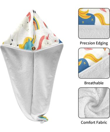 Running Horses Hair Towel 2 Pack - Super Absorbent Quick Dry Hair Turbans for Women & Girls - Buy Online on GoSupps.com