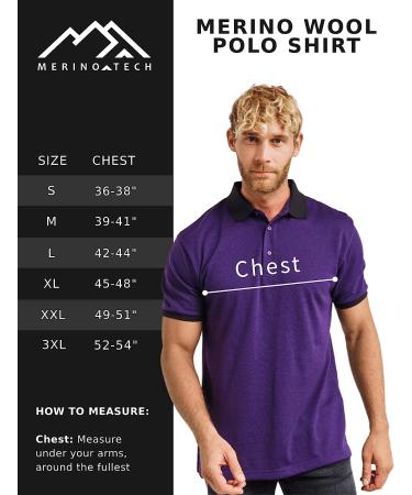 Men's Merino Wool Polo Shirt - Anti-Odor, Short Sleeve, Breathable - Large Olive Green - Buy Online on GoSupps.com