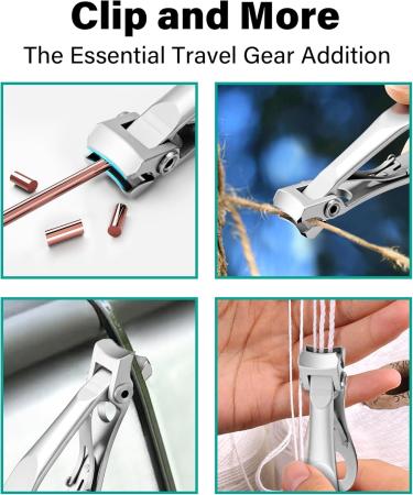 Nail Clipper Nail Cutter for Thick Toenails - Extra Wide Jaw Opening Nail Clippers Large Toenail Fingernail Nail Clippers with File and Gift Box for Men Women Seniors (Silver) - Buy Online on GoSupps.com