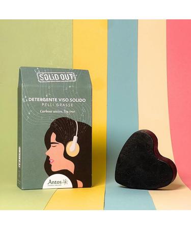  ANTOS ANTOS - Solid Facial Cleanser - Oily Skin 40g - Activated Charcoal and Tea Tree - Solid Out SOL5 - Buy Online on GoSupps.com