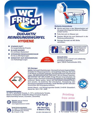 WC FRISCH Duo-Active Cleaning Cubes for Water Tanks - 12-Pack (100g Each) | International Shipping - Buy Online on GoSupps.com