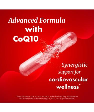 Red Yeast Rice 1200mg with CoQ10 & Niacin | 120 Vegetarian Capsules | Non-Irradiated | Citrinin Free | Supports Healthy Cholesterol & Cardiovascular Health - Buy Online on GoSupps.com