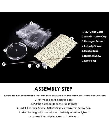 Buy SunshineFace Nail Spiral Display Stand - 120pcs Artificial Nail Tips & Manicure Tools | International Shipping Available - Buy Online on GoSupps.com