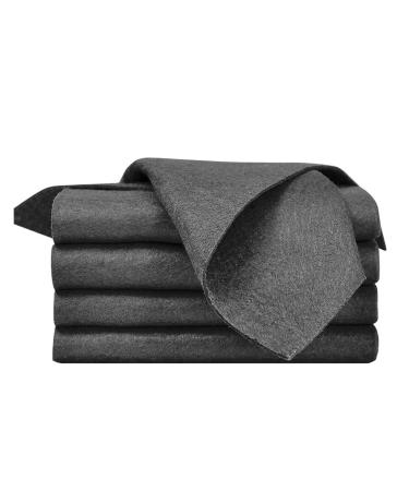 GIFZES Fine Fiber Cleaning Cloth Lint-Free Glass Wipes 5pcs Superfine Super Soft Strong Water Absorption Lint No Trace Widely Used for Car Mirror Black L Large Black