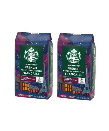 2 Packs of 40 Oz Starbucks French Roast Whole Bean Coffee  2 x 40 Oz  80 Oz French Roast 2.5 Pound (Pack of 2)