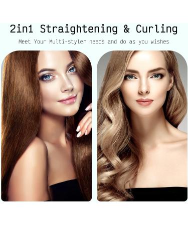 Mini Hair Straightener LED Display, Adjustable Temp 1/2 Inch Flat Iron - Tourmaline Titanium, Dual Voltage, Auto Shut Off - Green - Buy Online on GoSupps.com