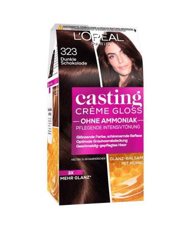 L'Or al Paris Coloration without ammonia and without silicones nourishing intensive tinting with gloss reflex balm casting cr me gloss hair color No. 323 Dark chocolate (brown) 1 piece No. 323-Dark chocolate 1 piece (1 Pack)