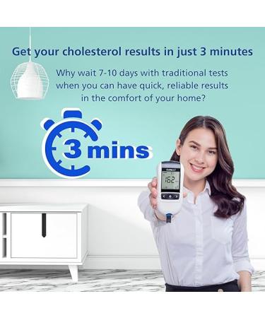 CURO-L7 Professional Grade Blood Cholesterol Test Home Kit with All-in-One Test Device & 10 Test Strips - Buy Online on GoSupps.com