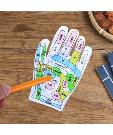 Hand Reflexology Acupoint Acupressure Tools Glove Reusable Point Household Textured Exfoliator Gloves Mittens Y6C5 Colorful One Size - Buy Online on GoSupps.com