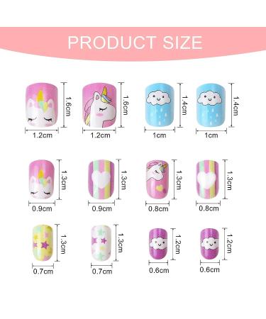 48 Pcs Girls Press On Nails Set - Cute Children Gift Nail Art Decoration (Girl Theme) - Buy Online on GoSupps.com
