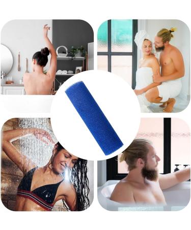 Lueear Long Net Bath Sponge Net Scrubber Nylon Mesh Skin Smoother Bath Towel | Back Cleaning Bathing Sponges for Women and Men Dead Skin Removal Blue - Buy Online on GoSupps.com