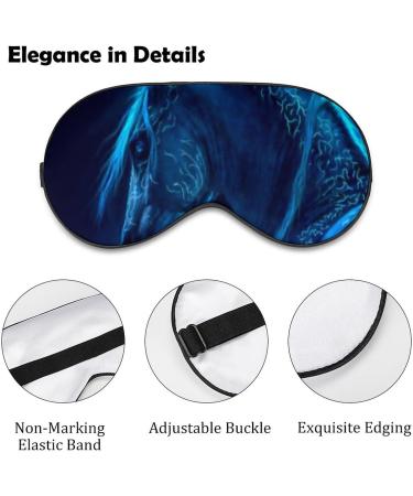 Blue Fantasy Horse Sleep Mask - Adjustable Eye Cover for Sleeping, Travel, and Nap - Blocks Light for Men and Women - Buy Online on GoSupps.com