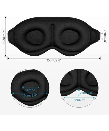 WOVTE Cooling Eye Mask Reusable Hot or Cold Therapy Gel Bead Eye Mask with Soft Plush Backing and Adjustable Strap for Puffy Eyes Dry Eyes Dark Circles Headache (Black) - Buy Online on GoSupps.com