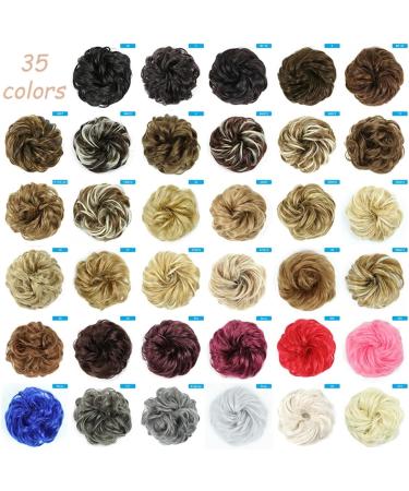 Hair Bun Hairpiece for Women Synthetic Hair Bun Messy Chignon Ponytail Hair Extensions Elastic Rubber Band Scrunchies for Women Blonde Brown Wave Bun Hair Chignons(Q-M2-33) - Buy Online on GoSupps.com