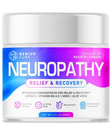 Neuropathy Nerve Pain Relief Cream - Maximum Strength Relief Cream for Foot, Hands, Legs, Toes Includes Arnica, Vitamin B6, Aloe Vera, MSM - Scientifically Developed for Effective Relief 2oz 2 Fl Oz (Pack of 1)
