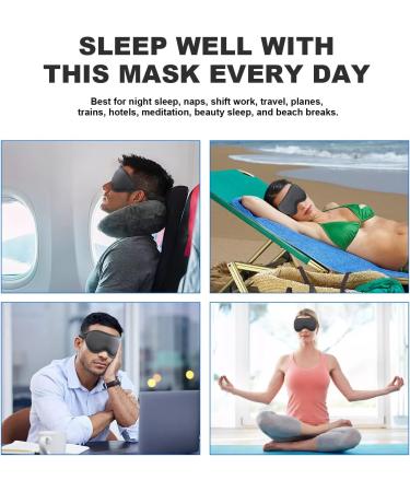 Adjustable Eye Sleep Mask for Men and Women - 3D Contoured Cup Design, Perfect for Sleeping and Lash Extensions - Christmas Gift - Gray - Buy Online on GoSupps.com