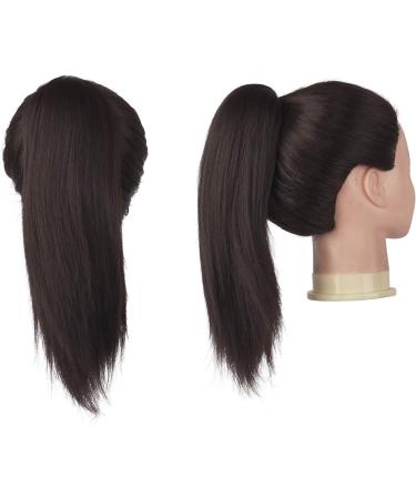 FESHFEN Straight Drawstring Ponytail Extension Natural Synthetic Long Pony Tails Hairpieces Clip in Ponytails Extensions for Women Girls Medium Brown 12 inch 12 Inch (Pack of 1) Medium Brown 6#-Drawstring - Buy Online on GoSupps.com