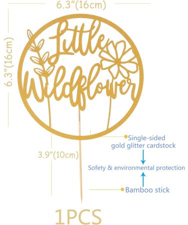 Boho Little Wildflower Cake Topper - Flower Baby Shower Decorations Gender Reveal Decorations Floral Theme Birthday Party Supplies Litter Wildflower Cake Topper - Buy Online on GoSupps.com