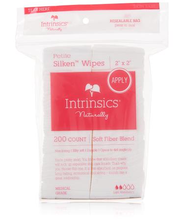 Intrinsics 407300 Petite Silken Wipes - 2"x2", 4-ply Blend of Soft Fibers, 200 Count 2x2 Inch (Pack of 200)