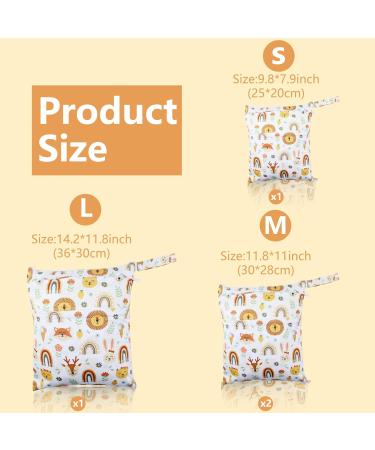 Zeukets Wet Bags - 4 Pack Diaper Bag Wraps for Travel & Gym | Reusable Organizer with Zipper for Baby & Toddlers | Perfect for Beach & Pool - Buy Online on GoSupps.com