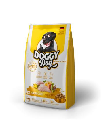 Doggy Dog High Meat Dry Food for Young Dogs, Grain Free, with Salmon Oil, 10 kg, Made in Germany