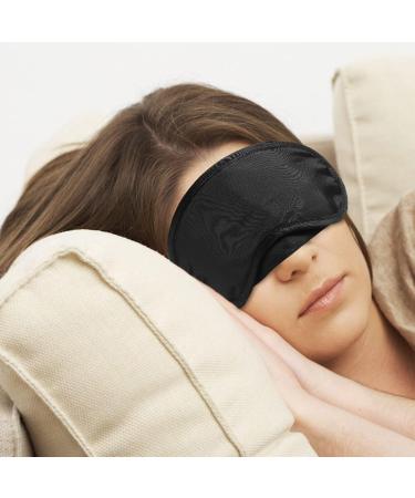 10 Soft & Breathable Sleep Masks for Side Sleepers - Light-Blocking Adjustable Blindfolds for Men Women & Kids - Black - Ideal for Comfortable Sleep - Buy Online on GoSupps.com