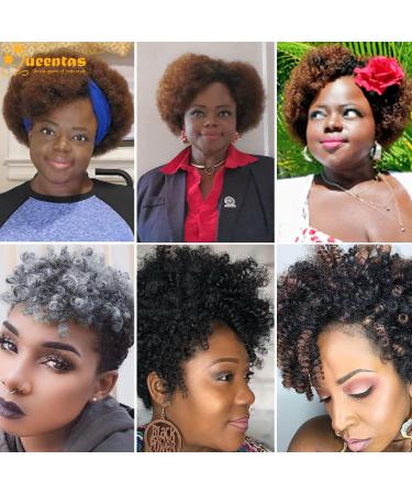 Queentas 3 Pack 10 inch Bounce African Collection Crochet Braiding Hair - Carrie Curl (8mm) Synthetic Hair Extension in Natural Black/Brown - Pack of 3 - Buy Online on GoSupps.com