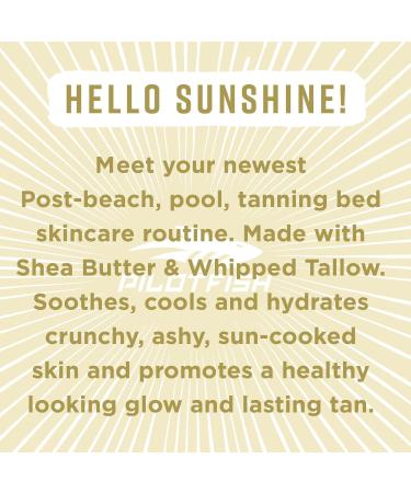 Pilotfish After Sun Body Butter Moisturizing Cream - Shea Butter & Whipped Tallow Simple Ingredients After Sun Lotion Body Lotion Coconut Oil After Sun Care After Sun Skin Care 3.8oz - Buy Online on GoSupps.com