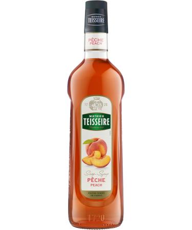 Mathieu Teisseire Peach Syrup For drinks lemonades soft drinks teas cocktails with or without alcohol added to - Buy Online on GoSupps.com