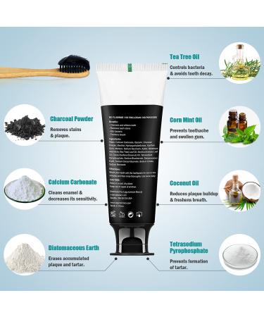 Activated Charcoal Teeth Whitening Powder with Whitening Charcoal Toothpaste for Teeth Stain Remover Sensitive Teeth - Buy Online on GoSupps.com