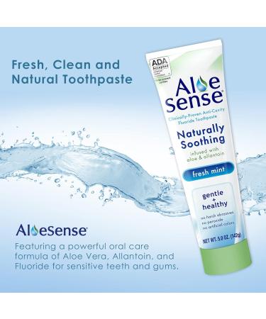 AloeSense Fluoride Toothpaste - Pack of 2 - Mint - 5 Oz. - Buy Online on GoSupps.com