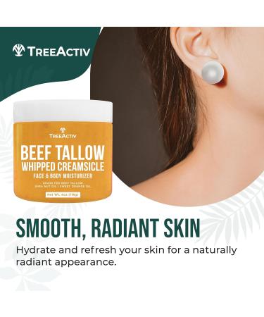 Beef Tallow Face Cream Body Moisturizer All Natural Grass Fed Whipped Beef tallow For Skin Deeply Hydrating & Nourishing Balm for Eczema Cracked Dry Itchy Irritated Skin Repair Skincare 4 fl oz - Buy Online on GoSupps.com