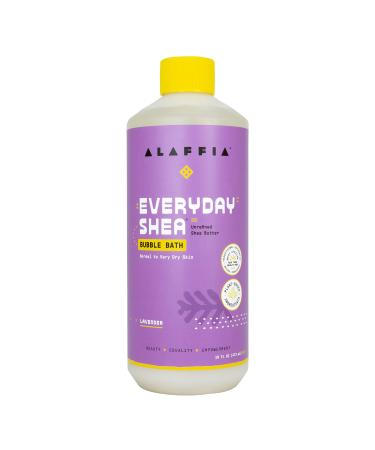 Alaffia Everyday Shea Bubble Bath  Soothing Support for Deep Relaxation and Soft Moisturized Skin  Made with Fair Trade Shea Butter  Cruelty Free  No Parabens  Vegan  Lavender  16 Fl Oz Lavender 16 Fl Oz (Pack of 1)