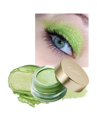 Oulac Lemon Green Cream Eyeshadow Highly Pigmented Eye Shadow Waterproof & Long Lasting for Women with Moisturizing Formula. Glitter Eye Shadow for Highlighter Shimmer Eye Makeup. Large Capacity 0.42 oz.(15) Melon Sour (...