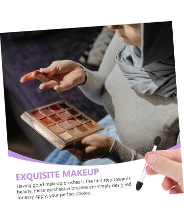 Baluue 100pcs Eye Shadow Stick Eyeshadow Applicator Brush Eye Makeup Applicator Emulsion Black 7.5x0.5cm Black - Buy Online on GoSupps.com