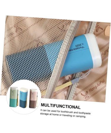 Beavorty 3-Piece Portable Toothbrush Storage Box & Toothpaste Case - Travel-Friendly Toothbrush Cups for Easy Organization - Buy Online on GoSupps.com