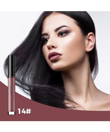Allbestaye Long Lasting Waterproof Liquid Matte Lipstick | Non-Stick Cup Matte Lip Gloss 14# - Buy Internationally - Buy Online on GoSupps.com