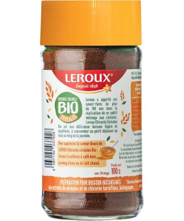 Leroux - Organic Soluble Chicory Cereals - 100% Plant Origin - Organic Chicory Grown in France - Organic Cereals - Ri - Buy Online on GoSupps.com