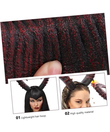 HAPINARY 1pc Devil's Horn Headband Bull Horn Headpiece Halloween Hair Accessories Women Long Horns Headpiece Devil Cosplay Hair Accessory Evil Horn Headdress Cosplay Headpiece Headbands Pu - Buy Online on GoSupps.com