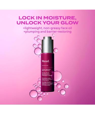 Murad Cellular Hydration Repair Oil Drops Hydrating Facial Oil for Dry Dehydrated Skin Strengthens Skin Barrier Boosts Radiance & Smoothness Lightweight Fast-Absorbing Formula 1.0 oz - Buy Online on GoSupps.com