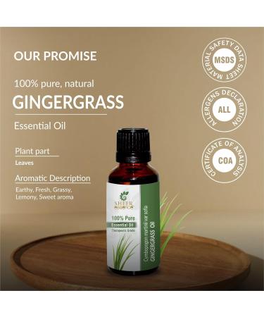 Buy 100% Pure Gingergrass Essential Oil - Cymbopogon Martinii Var Sofia - Therapeutic Grade Natural & Undiluted - 500ml (16.90 Fl.Oz) for Aromatherapy & Home Use - Buy Online on GoSupps.com