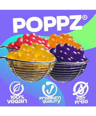 Bubble Mania Popping Boba Pearls - Vegan & Gluten-Free Fruit Beads (Pack of 4: Mango Blueberry Banana Strawberry) for Bubble Tea - Buy Online on GoSupps.com